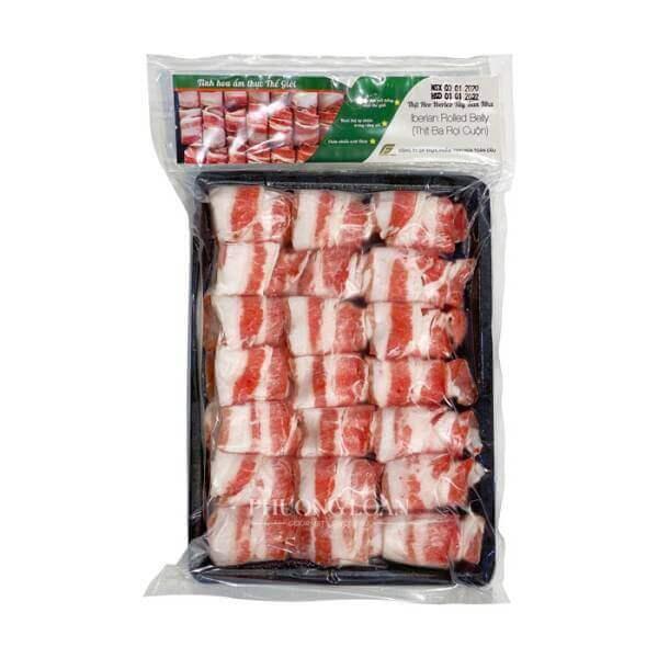 Ba rọi cuộn (Iberico roll Belly) - Khay 300gr